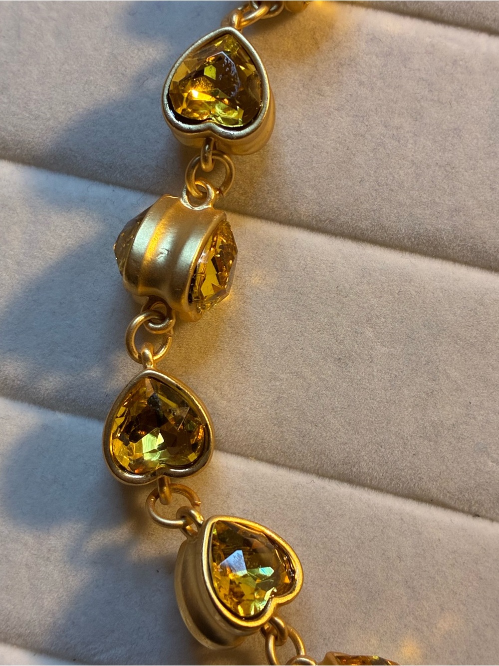 Catwalk Jon Gold Citrine Heart Link Necklace and bracelet set - Picture 8 of 8